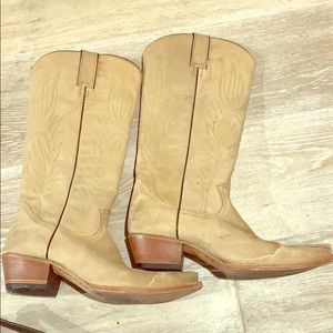 Steve Madden beige cowboy boots